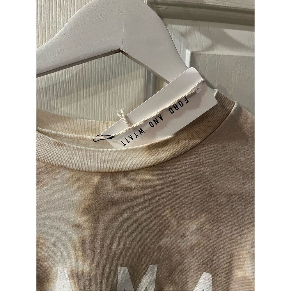 M I M A Beige Tie-Dye Crewneck Sweatshirt - Picture 4 of 6